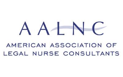 The logo of the American Association of Legal Nurse Consultants.